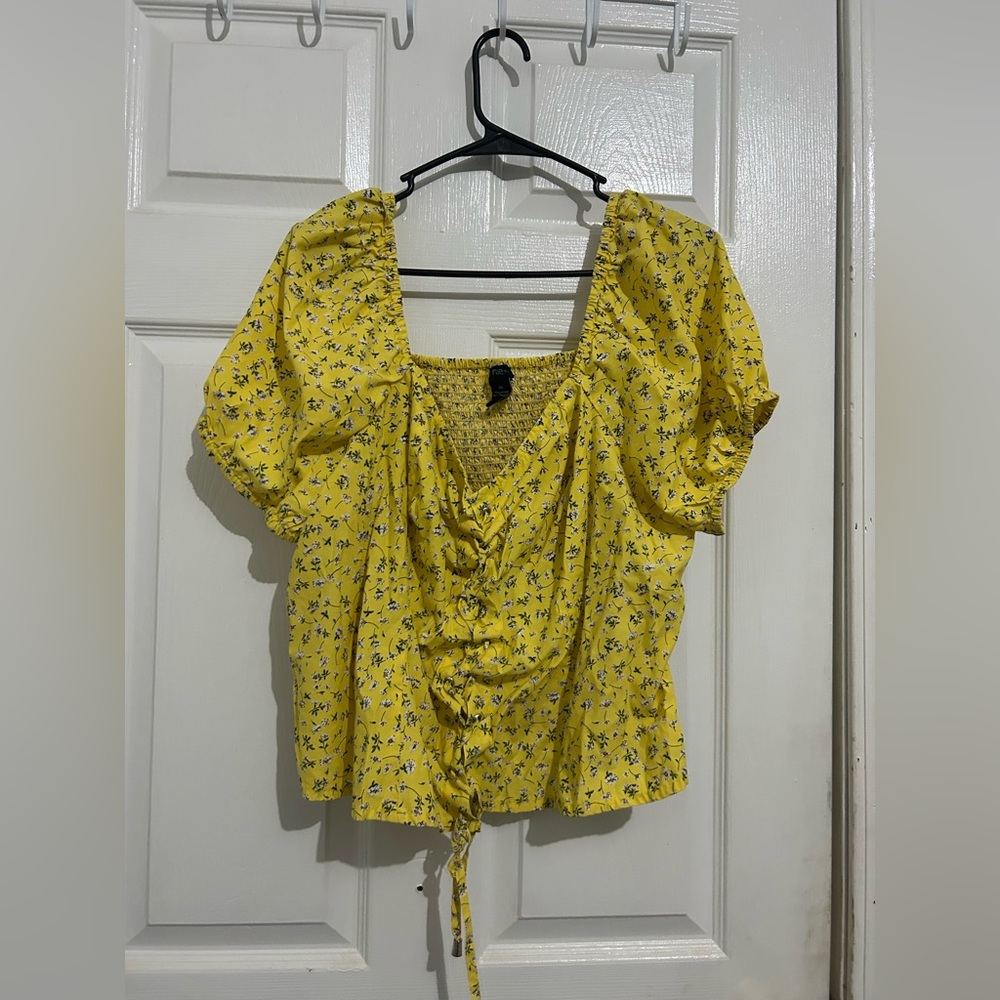 Rue21 Yellow Floral Blouse